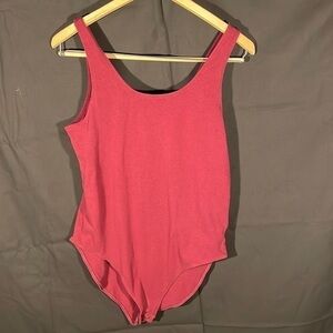 Gap Stretch Burgundy Tank Bodysuit